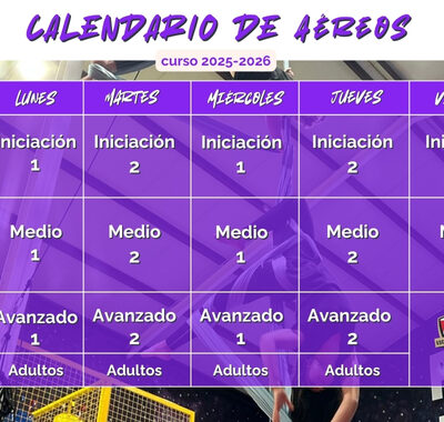 Calendario Aéreos en Cuenca