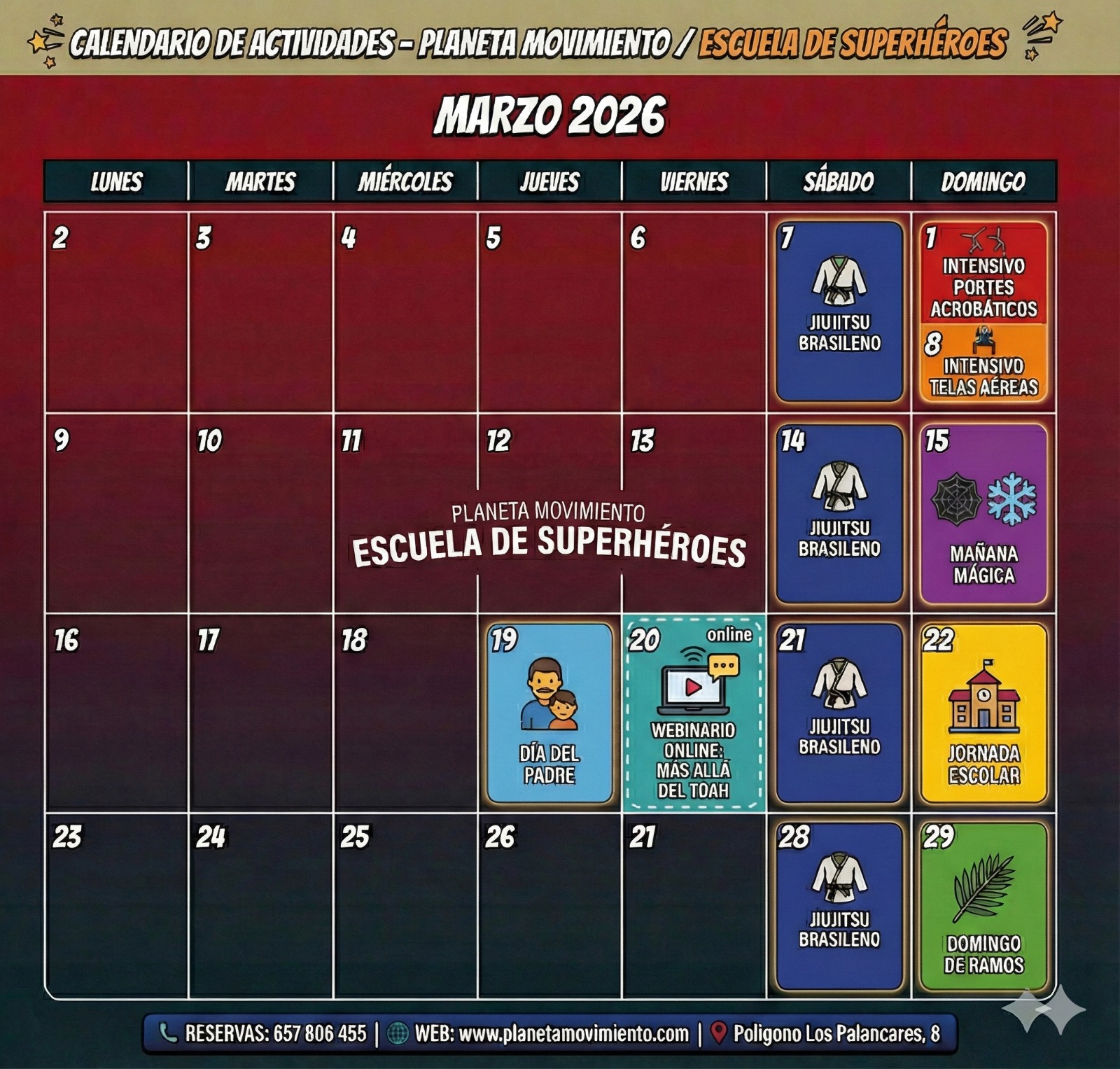 calendario actividades